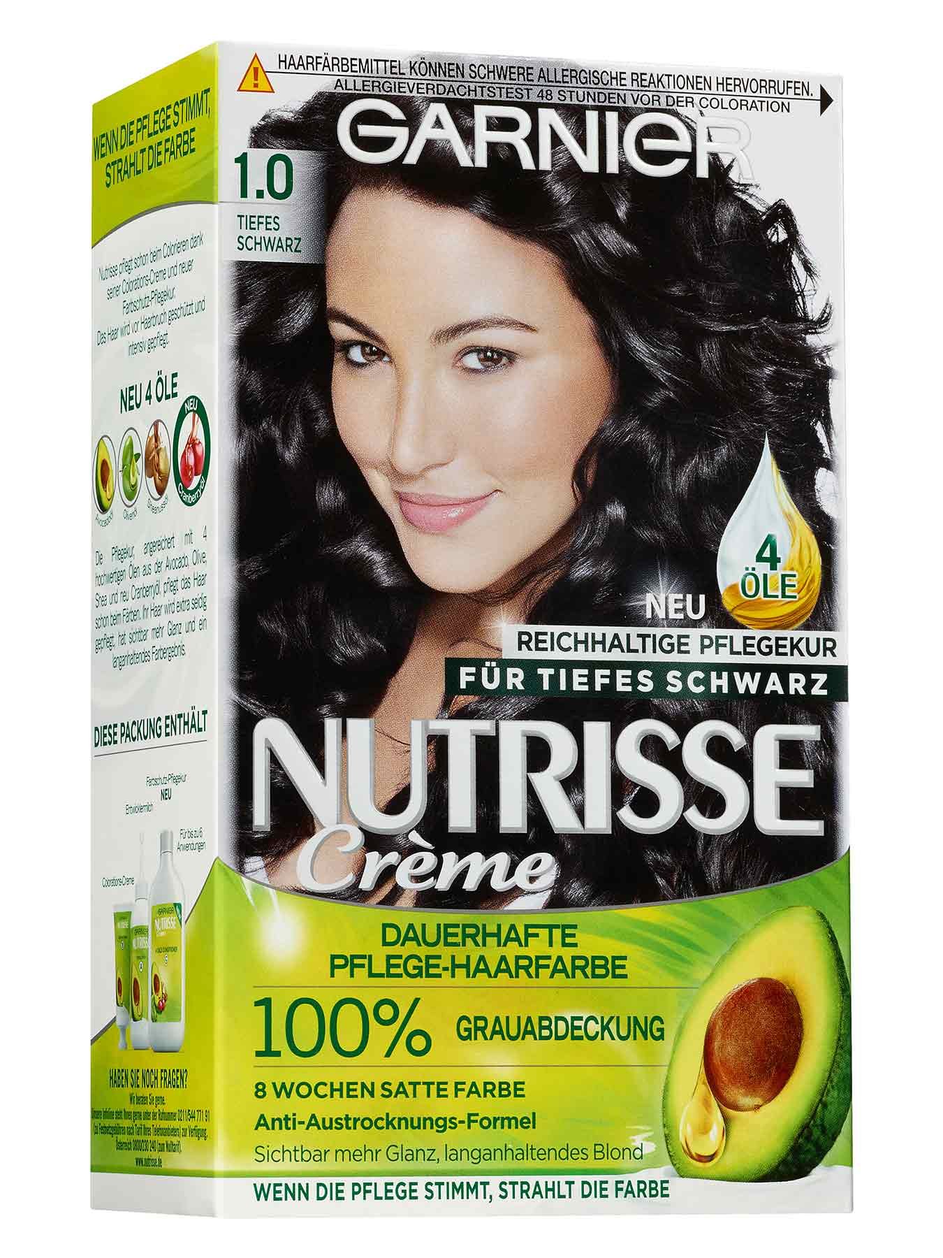 1-0-Tiefes-Schwarz-Dauerhafte-Pflege-Haarfarbe-Nutrisse-Creme-1Stk-Vorderseite-Garnier-DE-gr